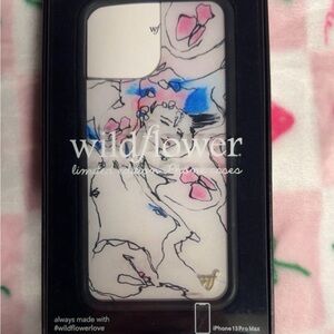 Wildflowers iPhone 13 Pro Max Case - Pink and Blue Art